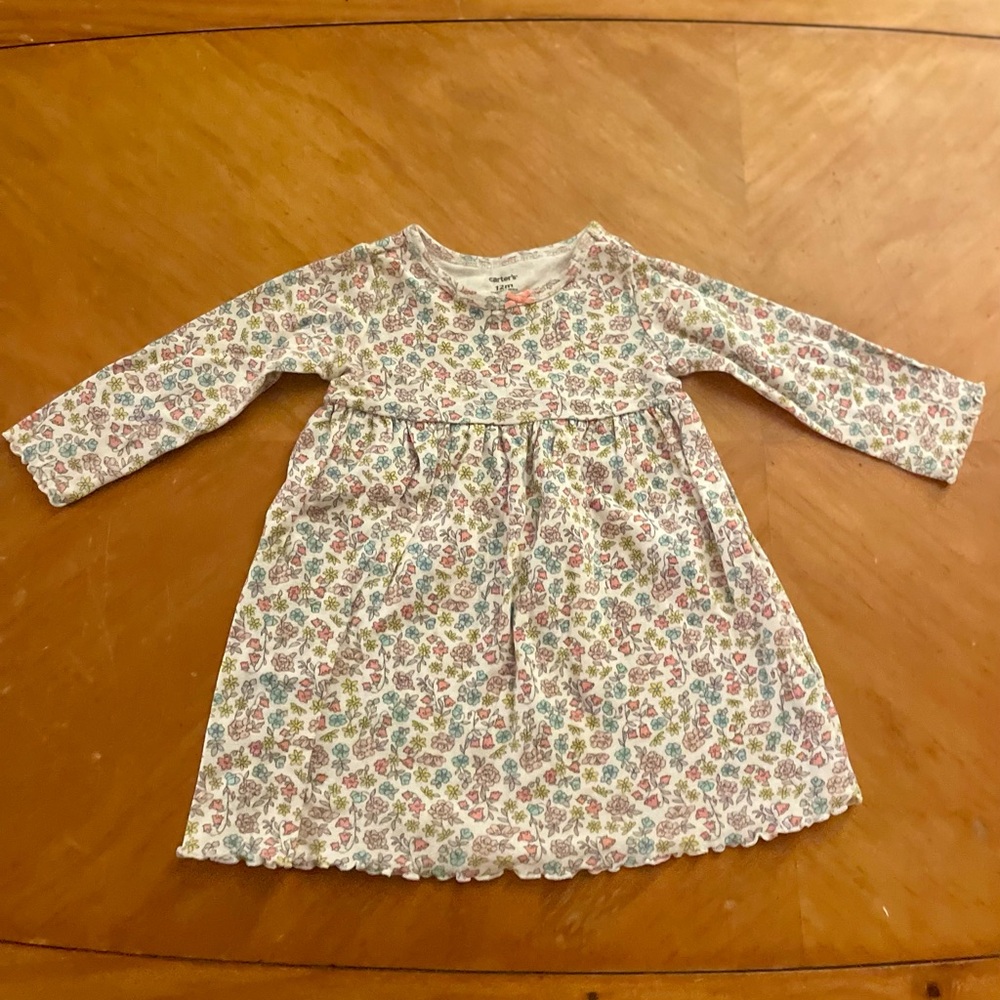 Carter's Multicolor Floral Long Sleeve Dress